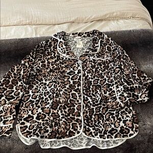 Aerie Leopard Print Pajama Top M NWT